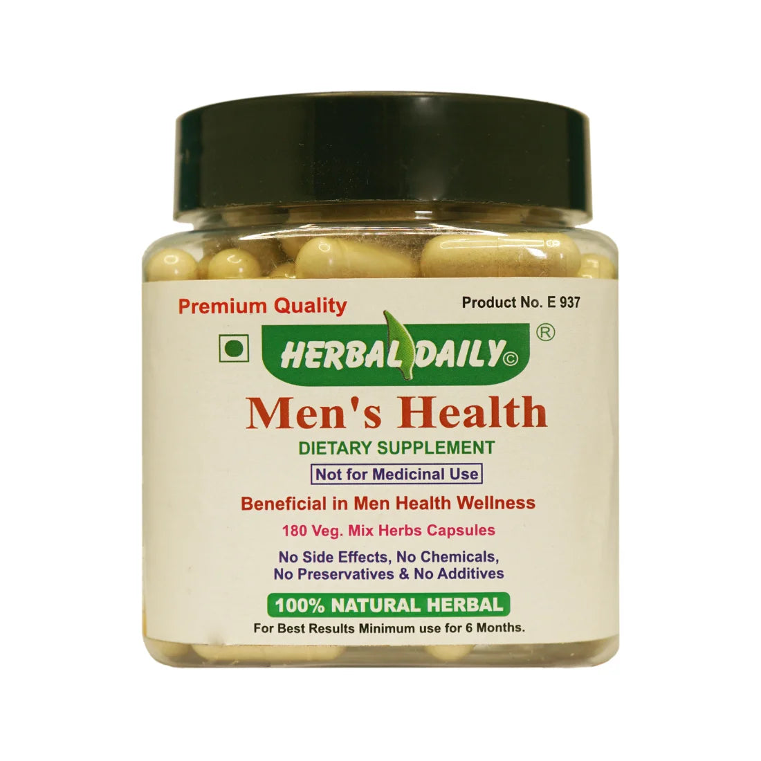 Dadi herbs presents Herbal Men's Health capsule improving immunity intestinal health, Improve Focus, Reduce Exhaustion, increasing muscle strength, Stress Relief, Constipation, and Respiratory health