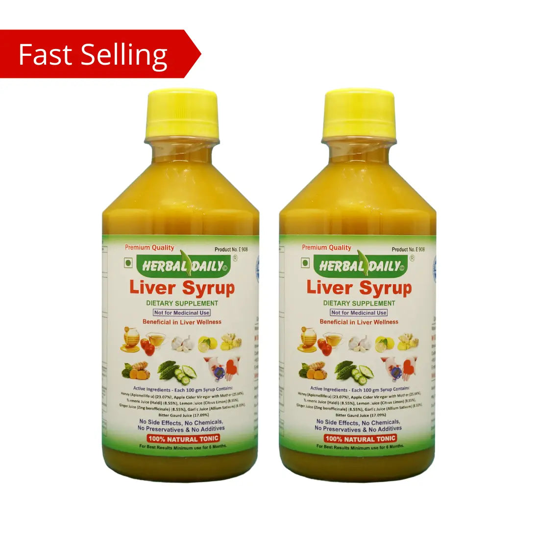 Liver Syrup Combo of 2 bottles | Natural Supports Supplements for liver cleanse, Body Detox, & digestive system