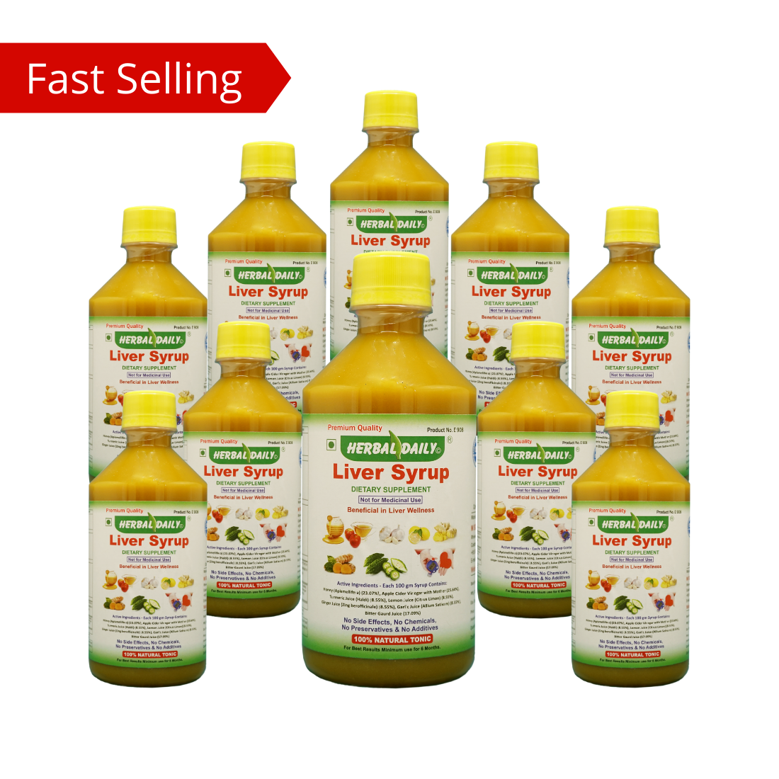 Liver Syrup Combo of 10 bottles | Supports liver cleanse, Body Detox, & digestive system