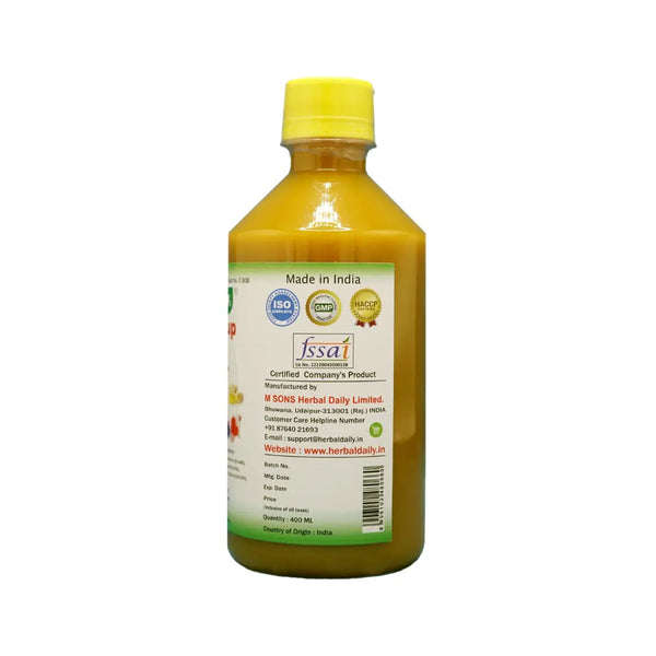 Liver Syrup Supports liver cleanse & Body Detox, Strengthens the Liver health & digestive system made using Acv garlic ginger lemon honey apple cider vinegar and bitter melon karela