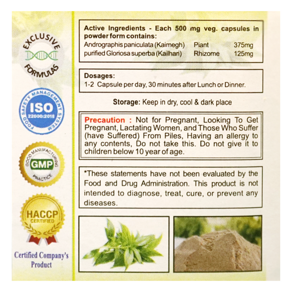 gloriosa superba plus capsule USA details improve immunity and supports body detox and cleanse
