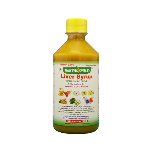 Dadi herbs presents Liver Syrup Supports liver cleanse & Body Detox, Strengthens the Liver health & digestive system made using Acv garlic ginger lemon honey apple cider vinegar and bitter melon karela
