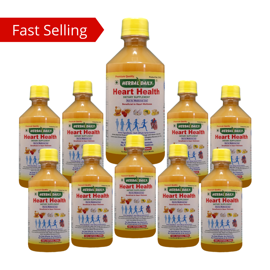 Heart Health Combo of 10 bottles | Natural Supplement for Heart Blockage, and Cholesterol Wellness