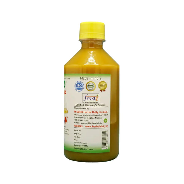 Liver Syrup Supports liver cleanse & Body Detox, Strengthens the Liver health & digestive system made using Acv garlic ginger lemon honey apple cider vinegar and bitter melon karela